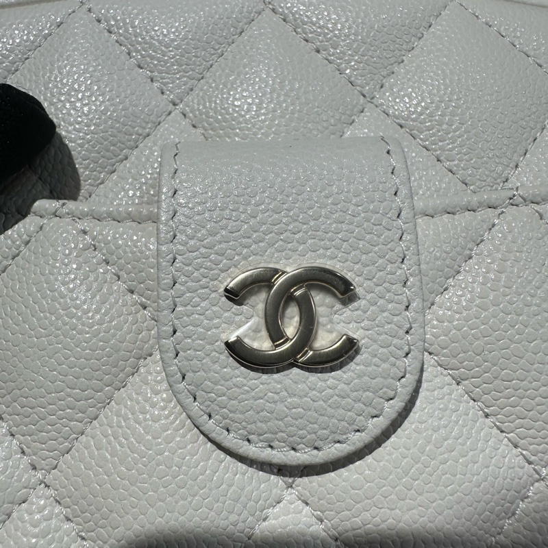 CHANEL香奈兒 菱格皮穿鏈24S雙C斜挎包-5