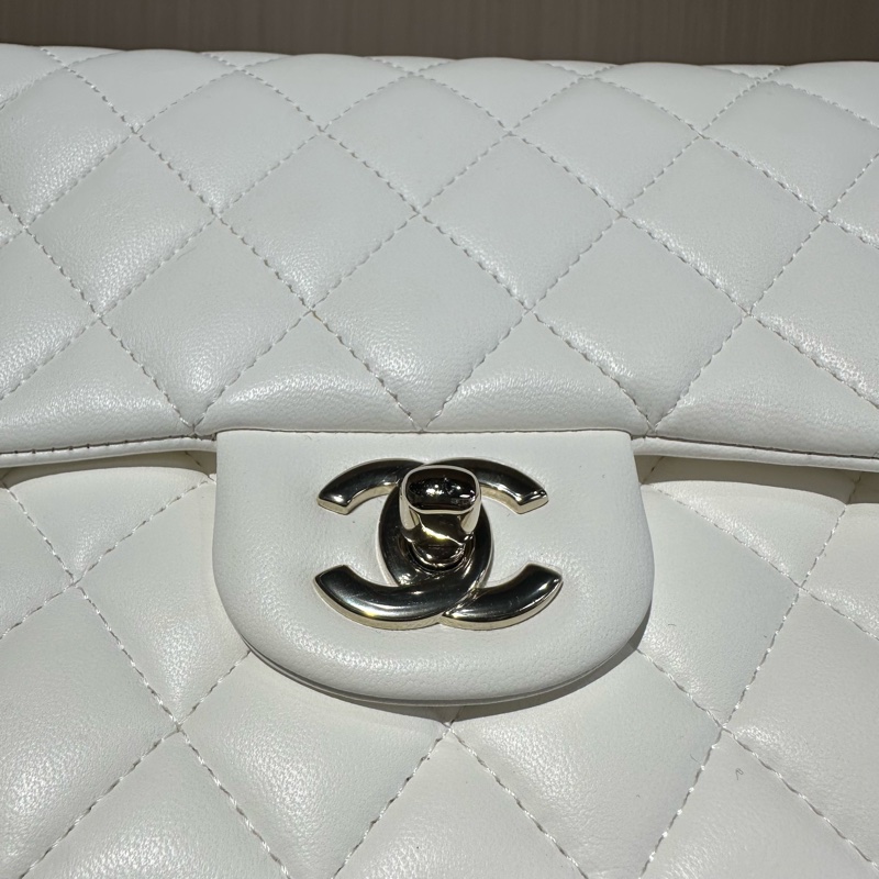 CHANEL香奈兒 Classic Flap CF 菱格 羊皮金扣-5
