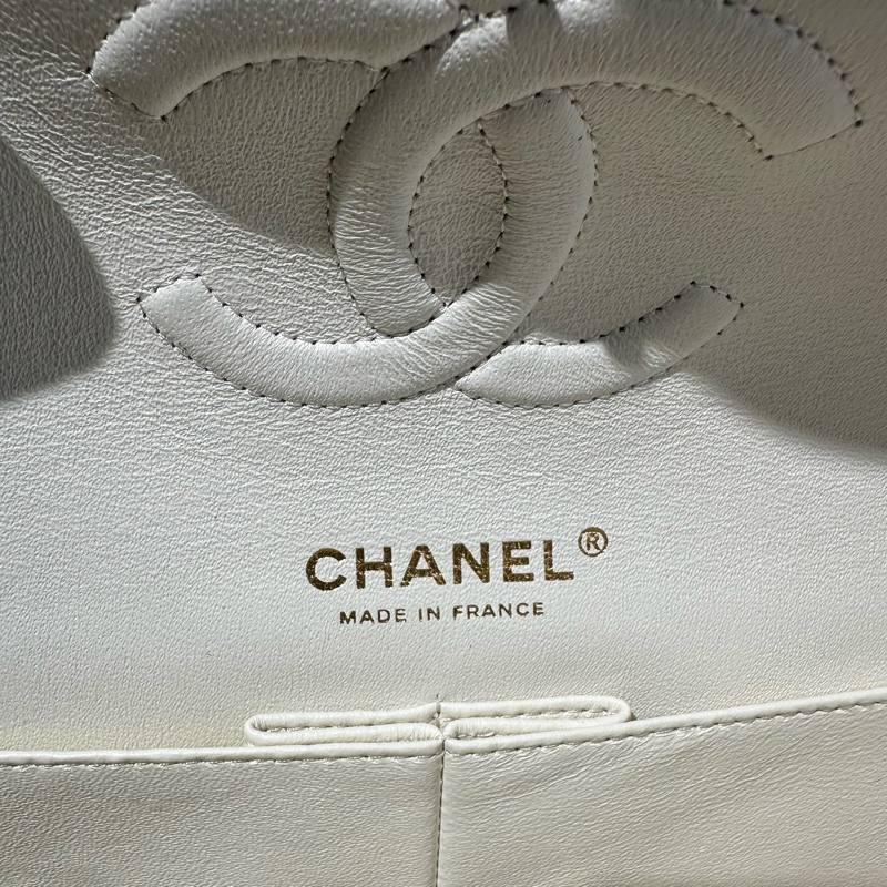 CHANEL香奈兒 Classic Flap CF 菱格 羊皮金扣-6