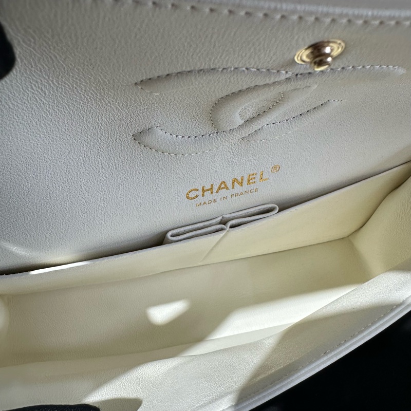 CHANEL香奈兒 Classic Flap CF 菱格 羊皮金扣-7
