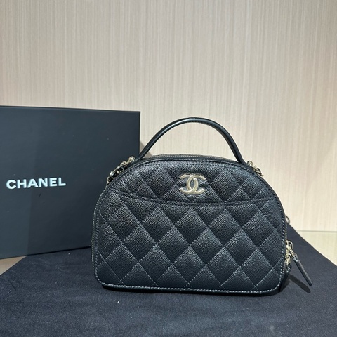 CHANEL 25C新款手提盒子包 荔枝紋牛皮