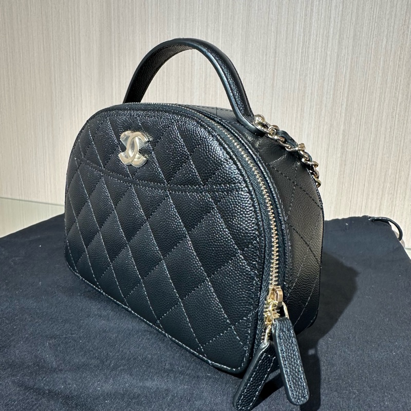 CHANEL 25C新款手提盒子包 荔枝紋牛皮-2