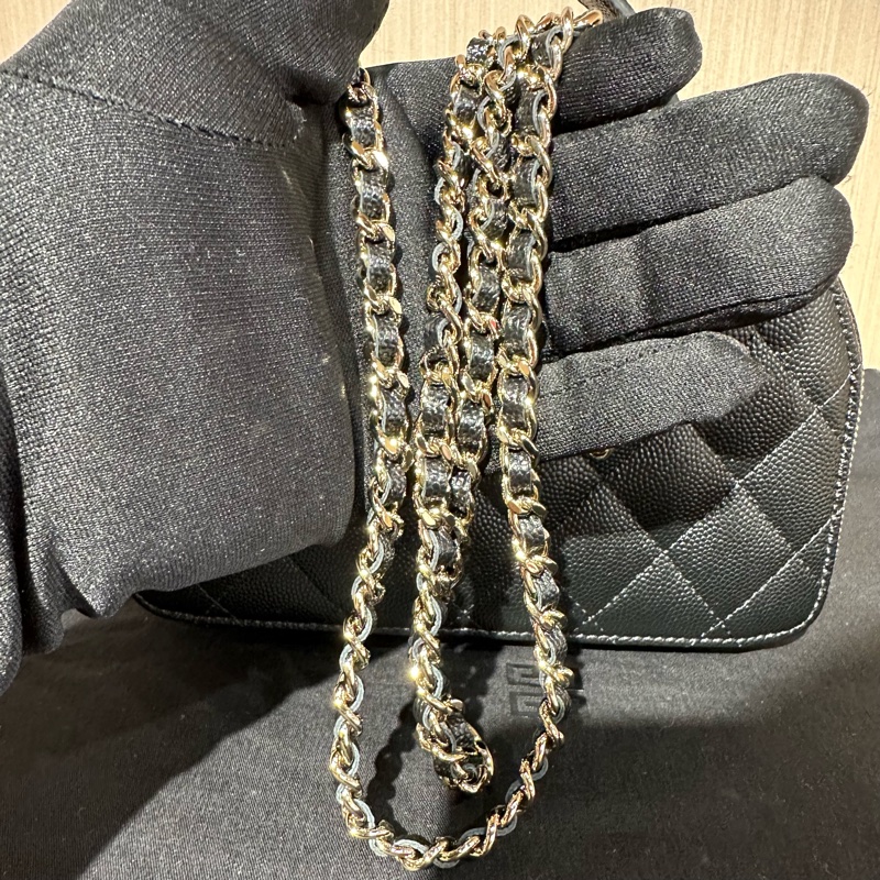 CHANEL 25C新款手提盒子包 荔枝紋牛皮-9