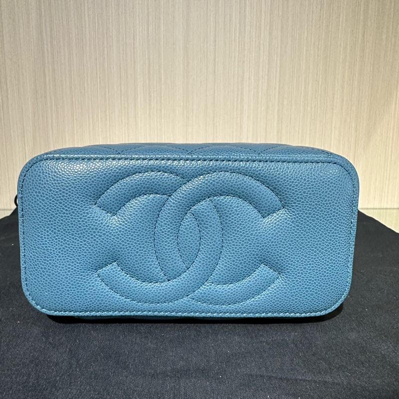 CHANEL香奈兒 菱格小牛皮 方盒子化妝包-4