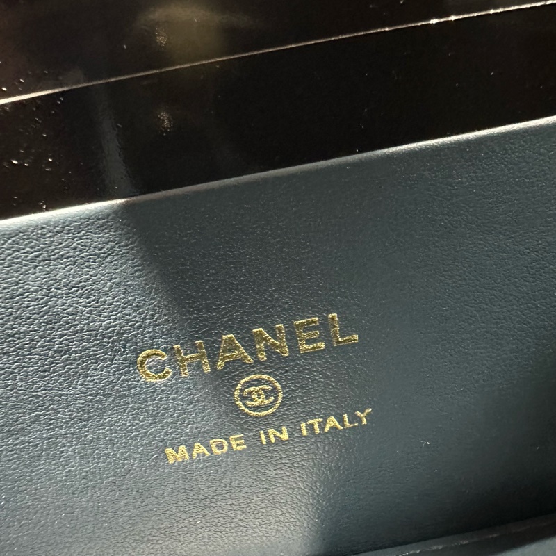 CHANEL香奈兒 菱格小牛皮 方盒子化妝包-9