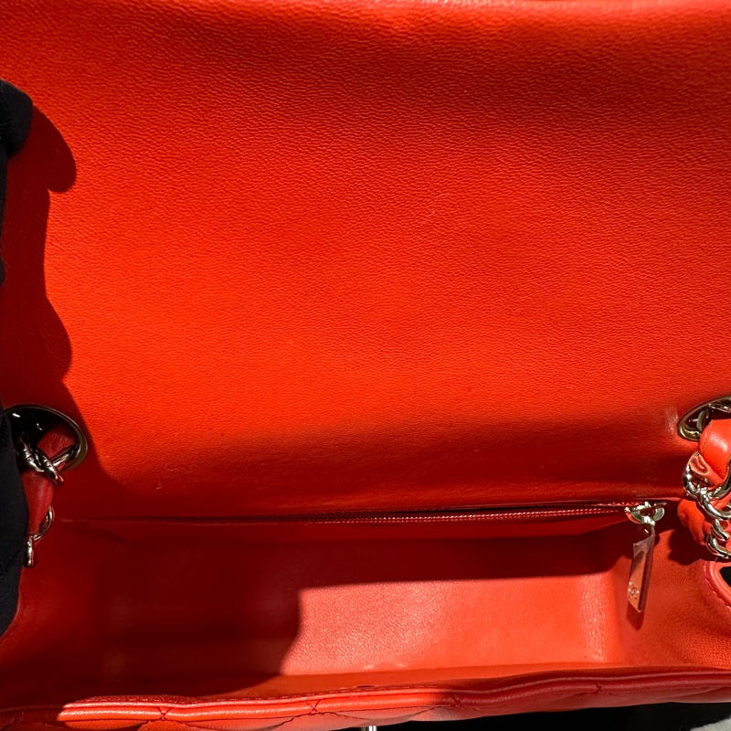 CHANEL 香奈兒  cf  方胖子 紅色菱格紋羊皮-5