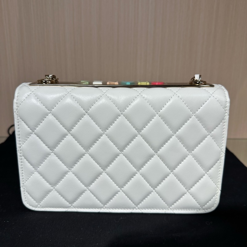 Chanel 香奈兒 treny cc 24c白色金扣-3