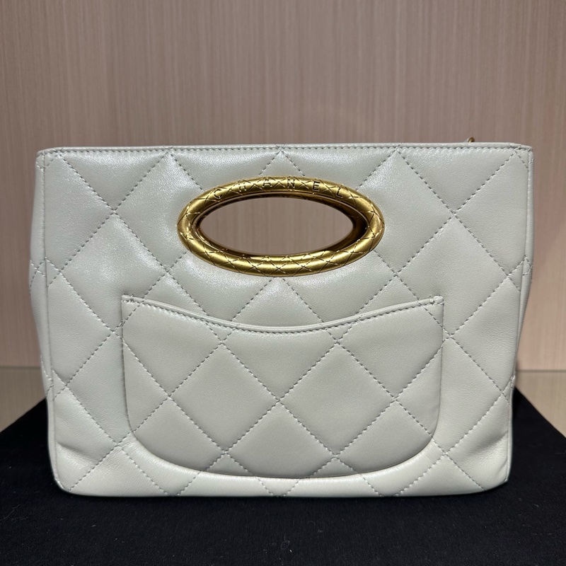 CHANEL香奈儿24B小羊皮 单肩手提包-3