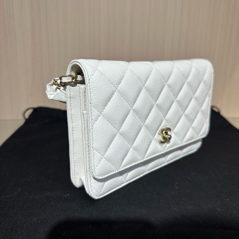 CHANEL香奈兒 22C WOC 菱格金扣 單肩包-1