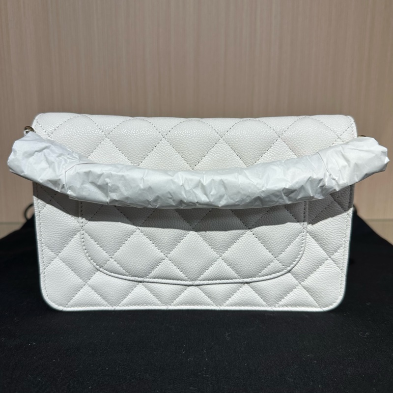 CHANEL香奈兒 22C WOC 菱格金扣 單肩包-3