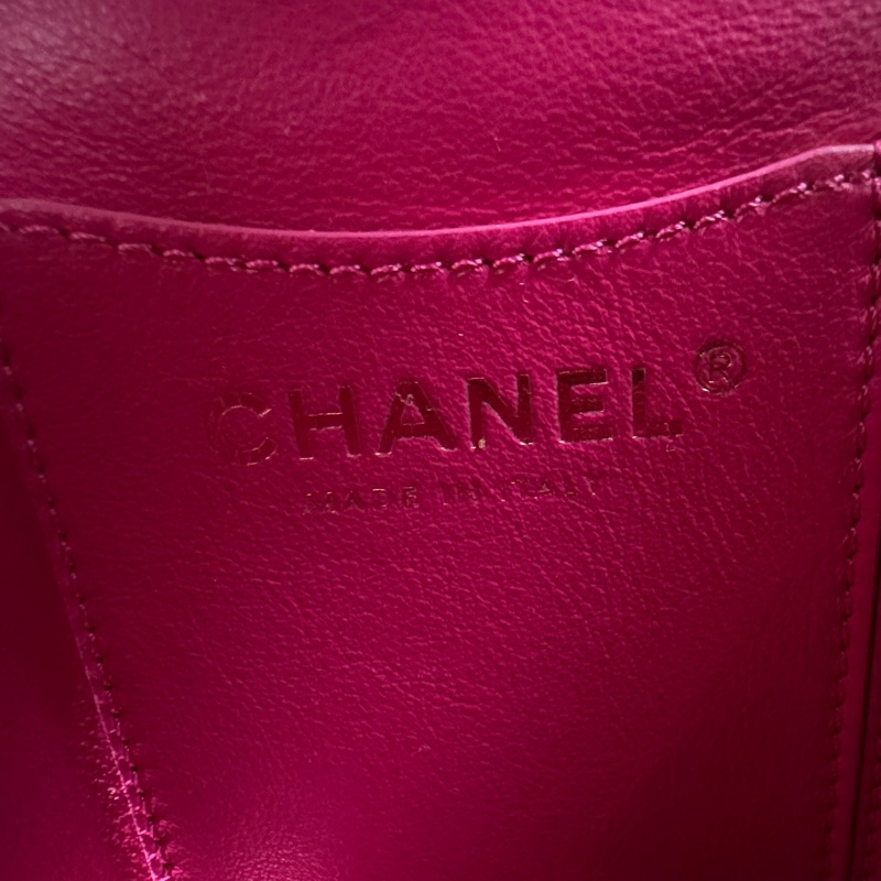 CHANEL香奈兒22k菱格 喀什米爾斜紋軟呢毛呢 化粧包-7