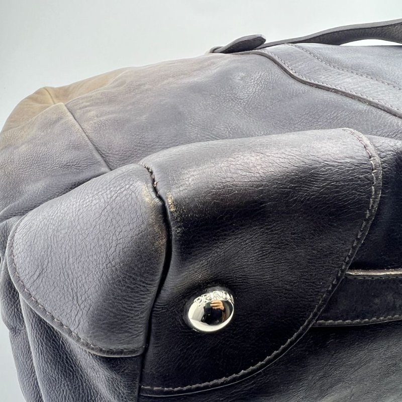 普拉達 做舊漸層皮革托特包-9