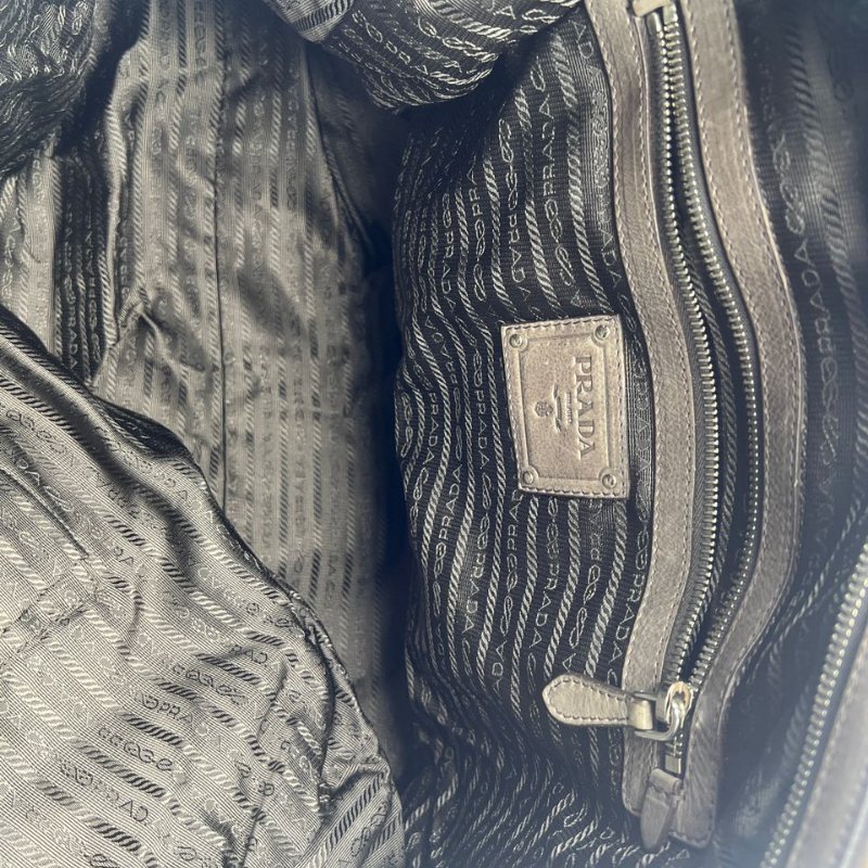 普拉達 做舊漸層皮革托特包-13