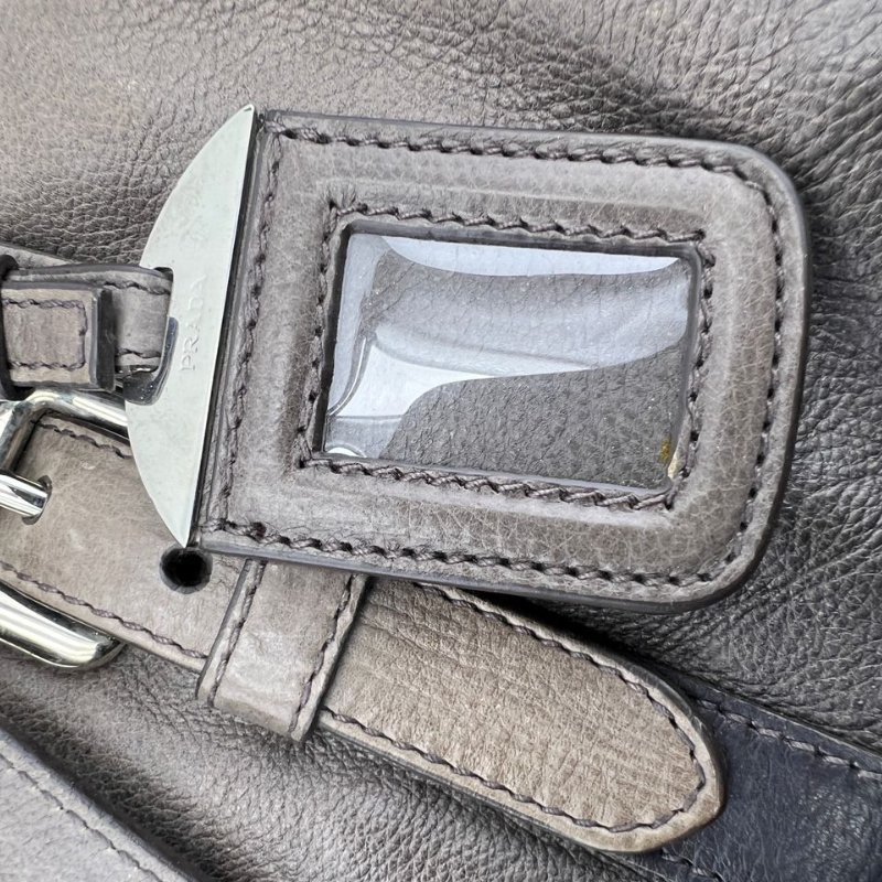 普拉達 做舊漸層皮革托特包-15