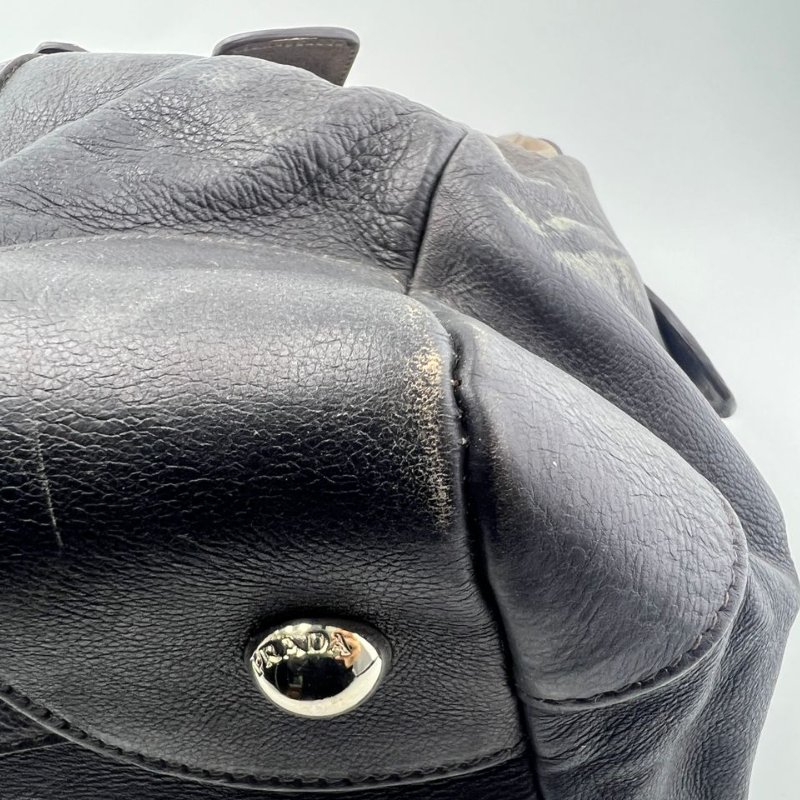 普拉達 做舊漸層皮革托特包-19