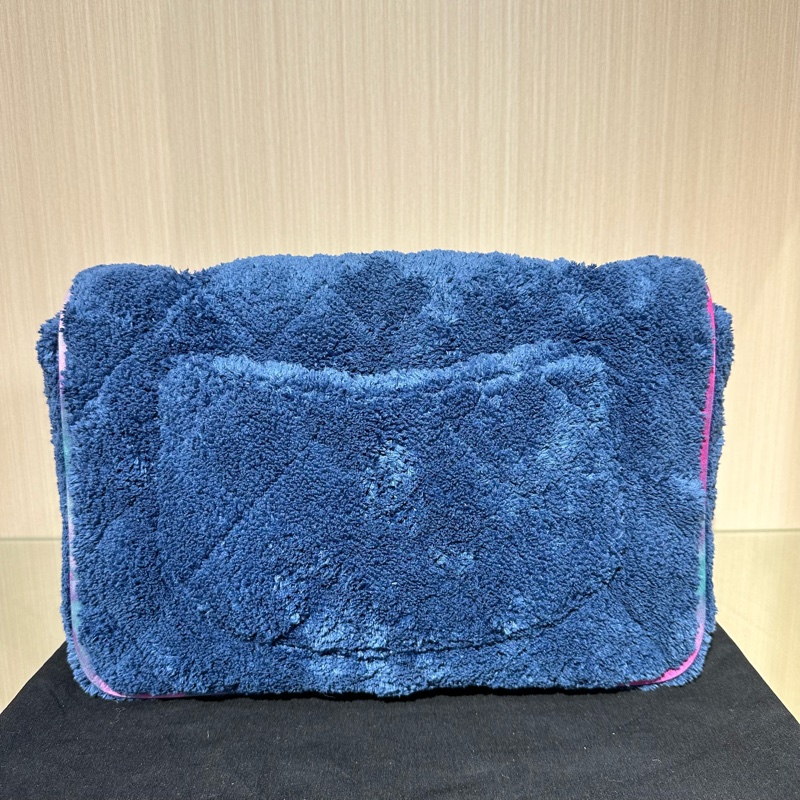 CHANEL香奈兒 菱格皮穿鏈 混合纖維銀扣-3