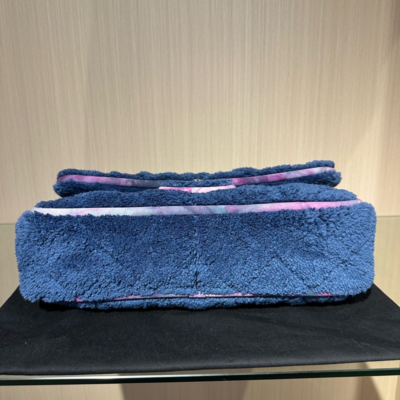 CHANEL香奈兒 菱格皮穿鏈 混合纖維銀扣-4