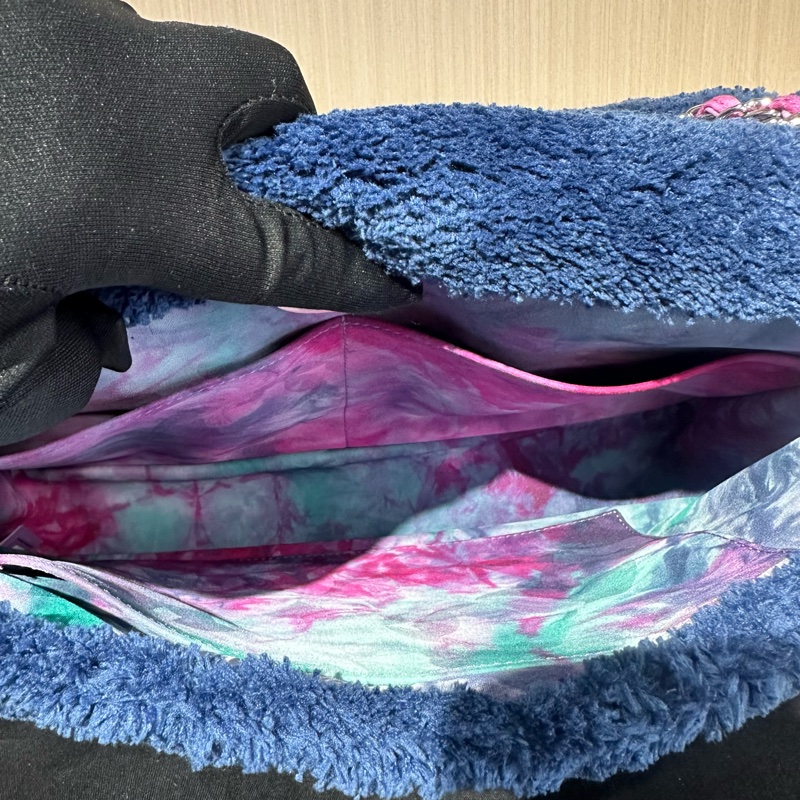 CHANEL香奈兒 菱格皮穿鏈 混合纖維銀扣-8