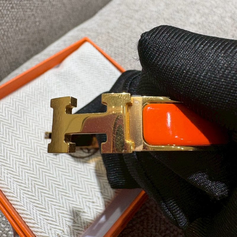HERMES H LOGO珊瑚橘手環-3