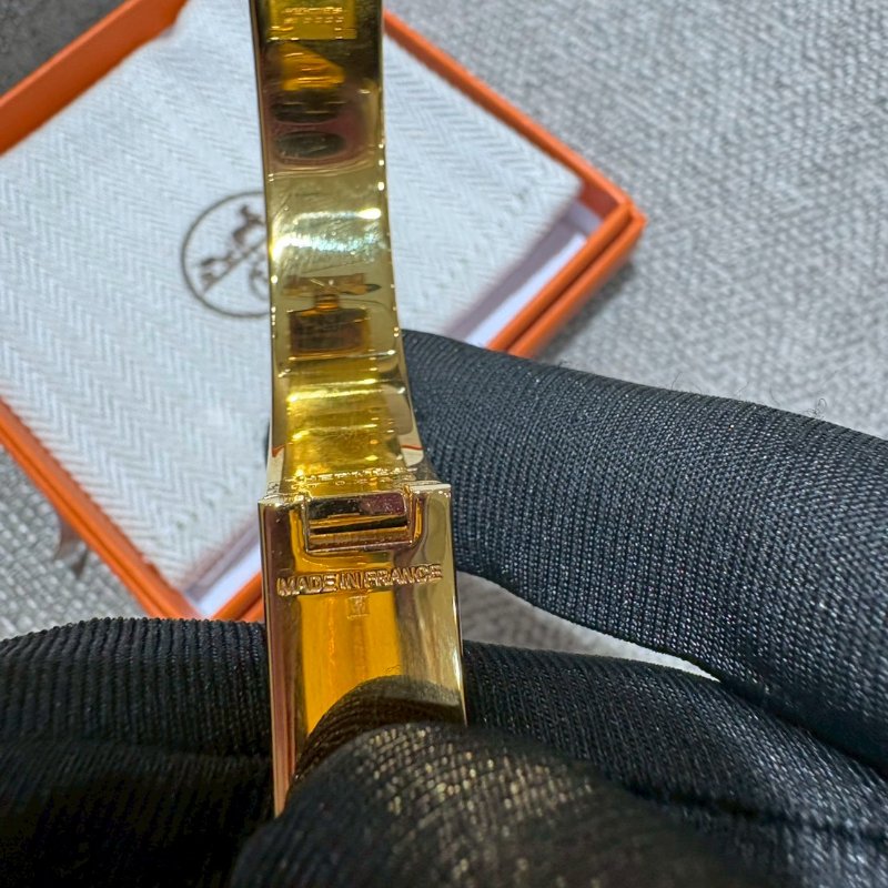 HERMES H LOGO珊瑚橘手環-7