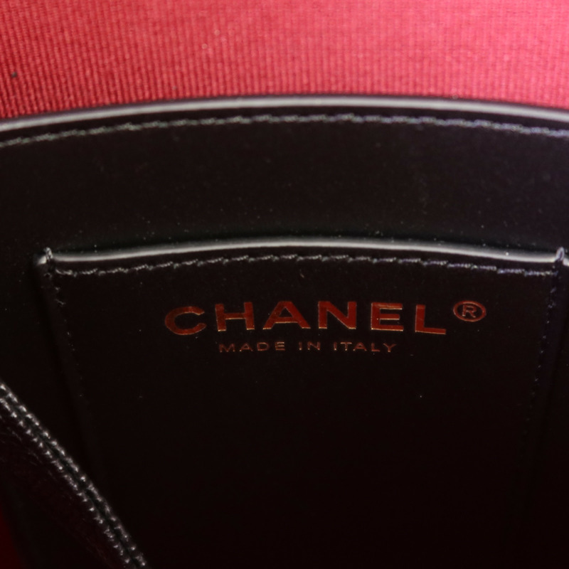 CHANEL 牛皮皮革Backpack金扣鏈帶背包-5