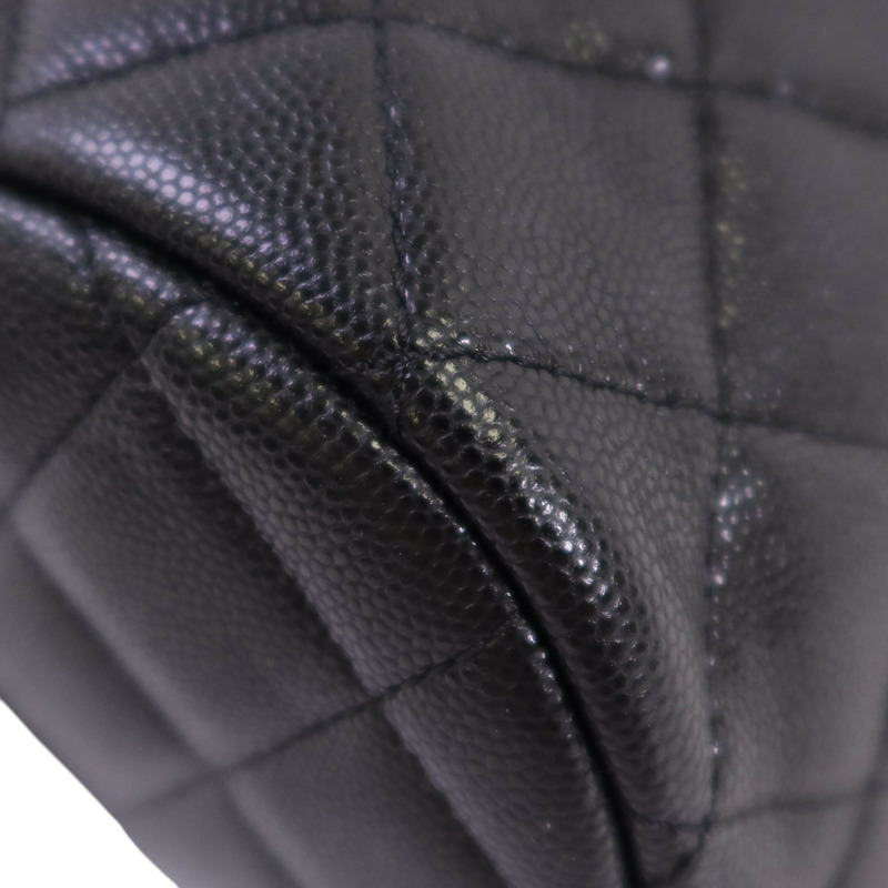 CHANEL 牛皮皮革Backpack金扣鏈帶背包-11