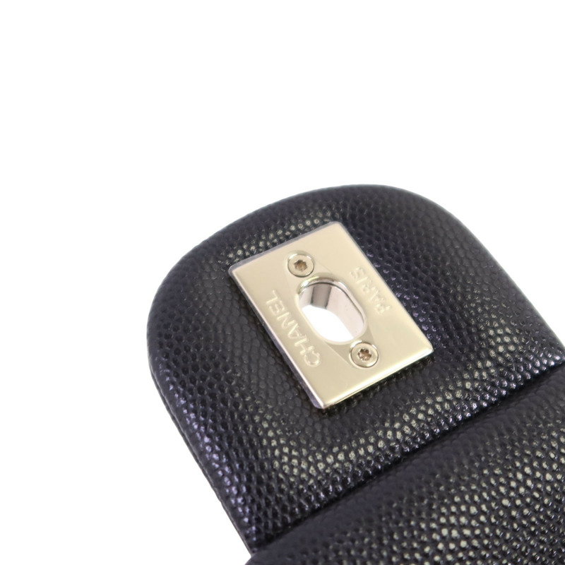 CHANEL 牛皮皮革Backpack金扣鏈帶背包-16