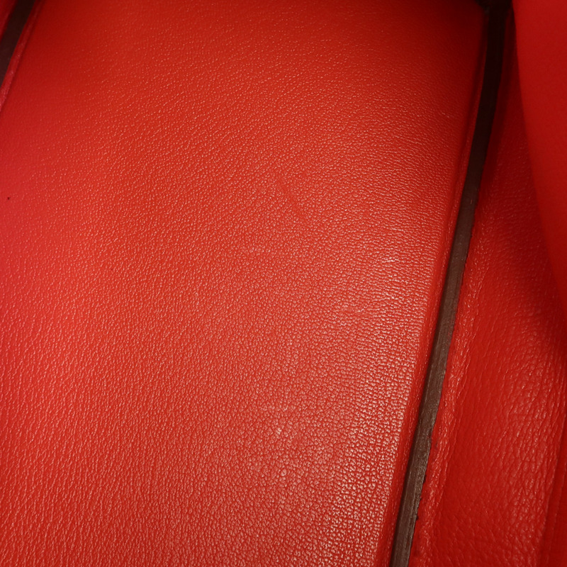 HERMES Epsom皮革Birkin 30銀扣手挽袋紅色-21