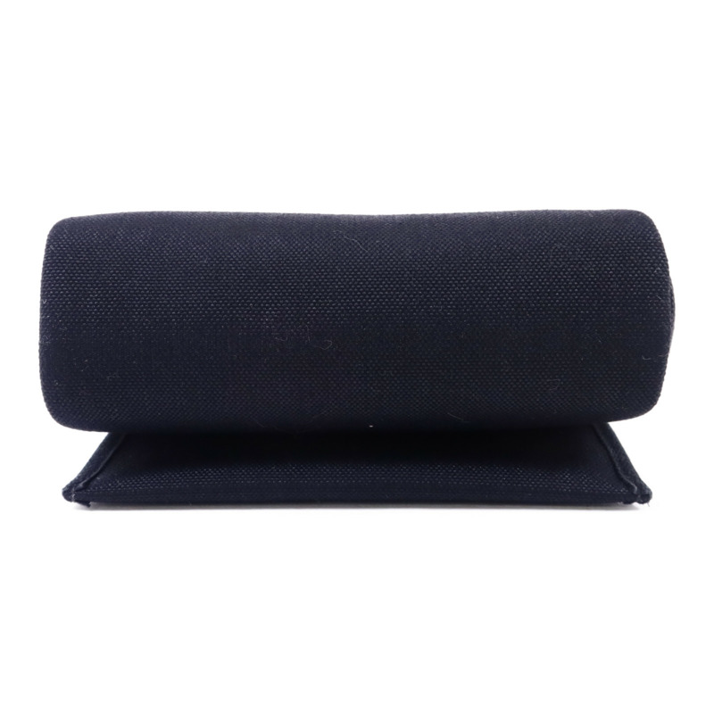 HERMES 帆布Mini Herbag銀扣肩背袋Noir-3