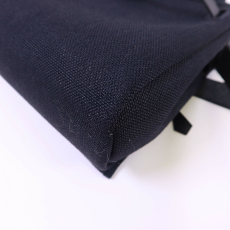 HERMES 帆布Mini Herbag銀扣肩背袋Noir-10