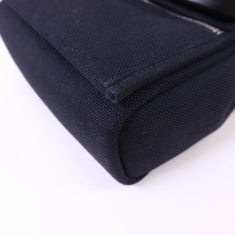 HERMES 帆布Mini Herbag銀扣肩背袋Noir-12
