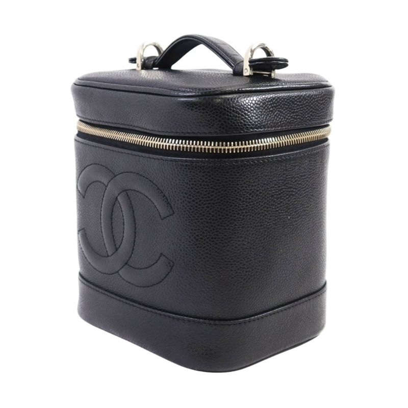 CHANEL 牛皮皮革Vanity金扣手挽袋-2