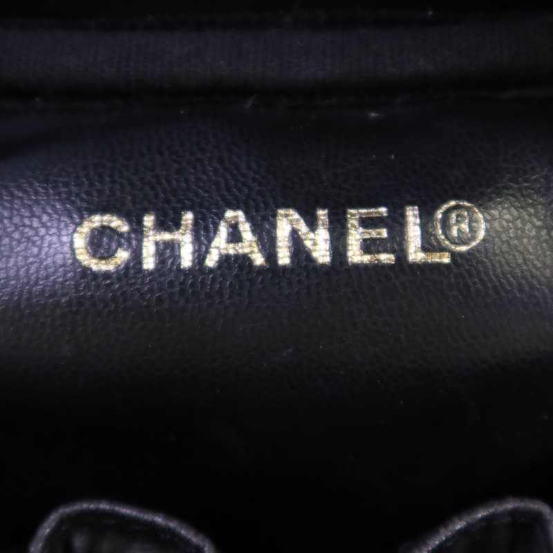 CHANEL 牛皮皮革Vanity金扣手挽袋-5