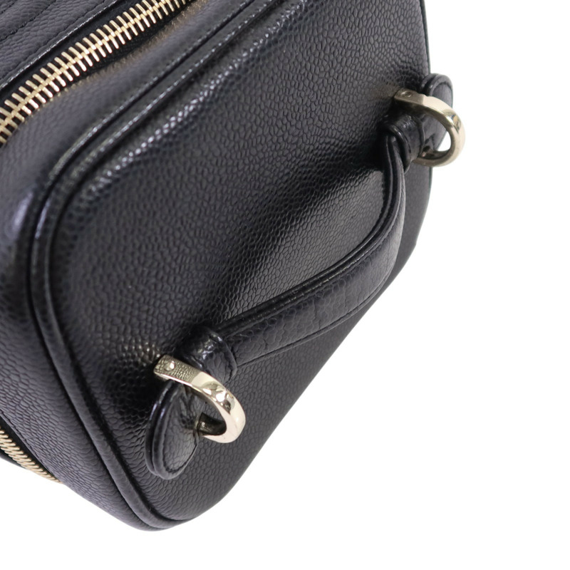 CHANEL 牛皮皮革Vanity金扣手挽袋-7