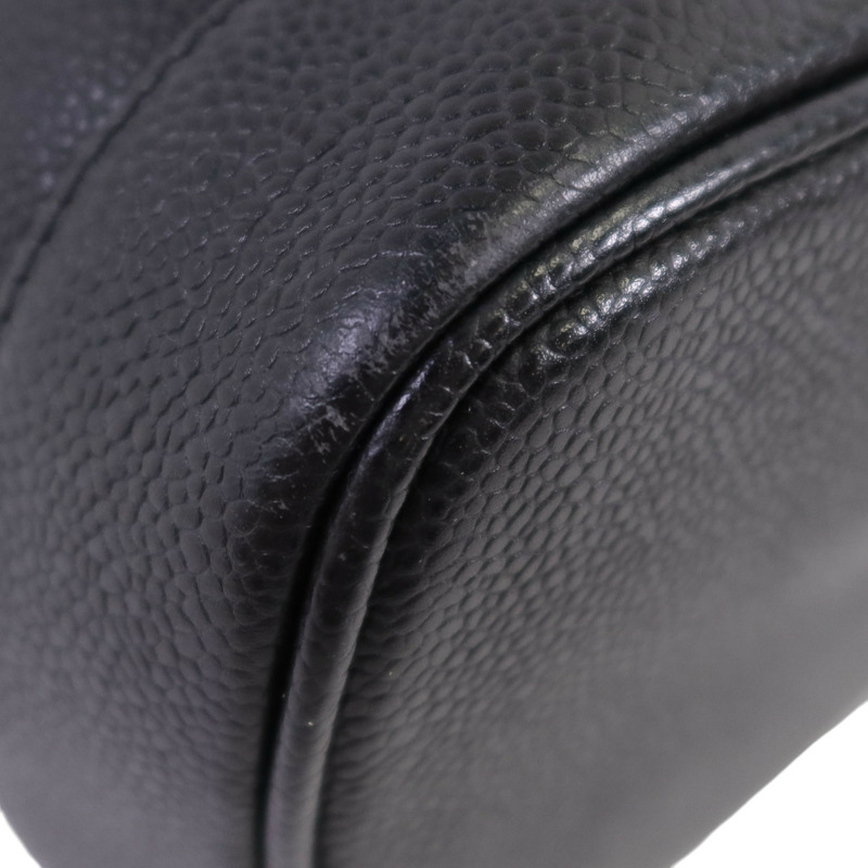 CHANEL 牛皮皮革Vanity金扣手挽袋-10