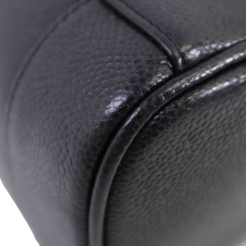 CHANEL 牛皮皮革Vanity金扣手挽袋-12