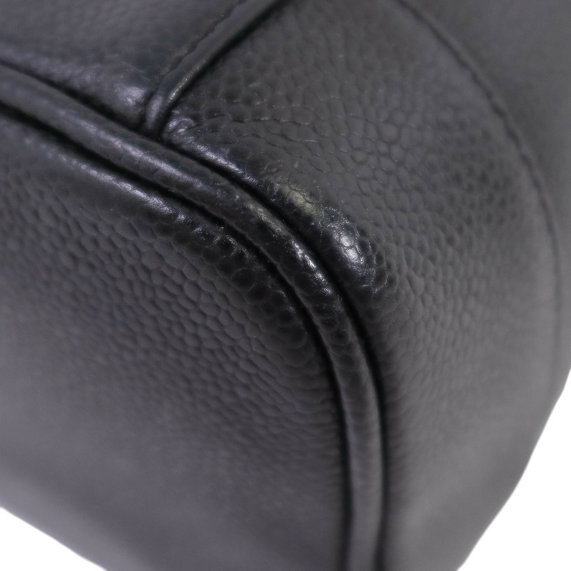 CHANEL 牛皮皮革Vanity金扣手挽袋-13