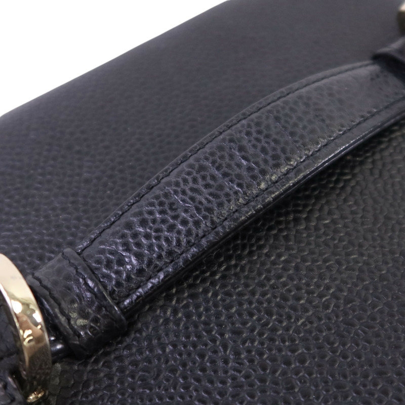 CHANEL 牛皮皮革Vanity金扣手挽袋-15