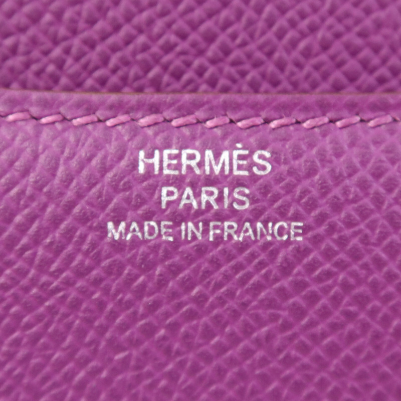 HERMES Epsom皮革Constance Mini銀扣手挽肩背兩用袋Anemone-5