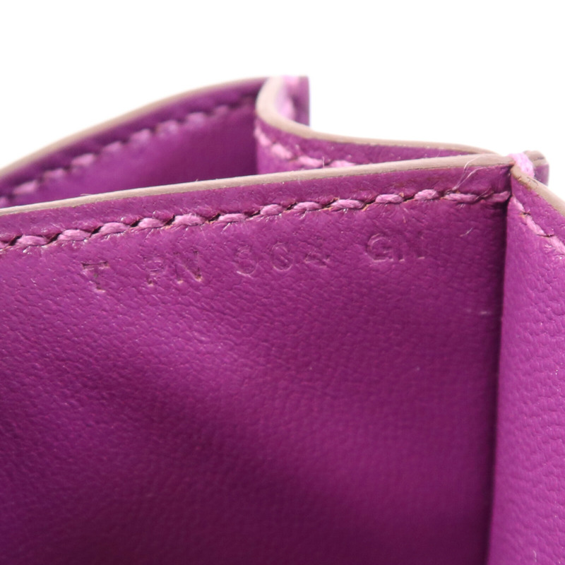 HERMES Epsom皮革Constance Mini銀扣手挽肩背兩用袋Anemone-7