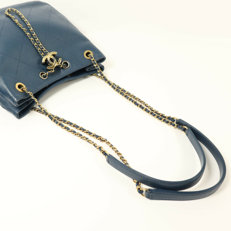 CHANEL 牛皮皮革Chain Shoulder鏈帶肩背袋-7