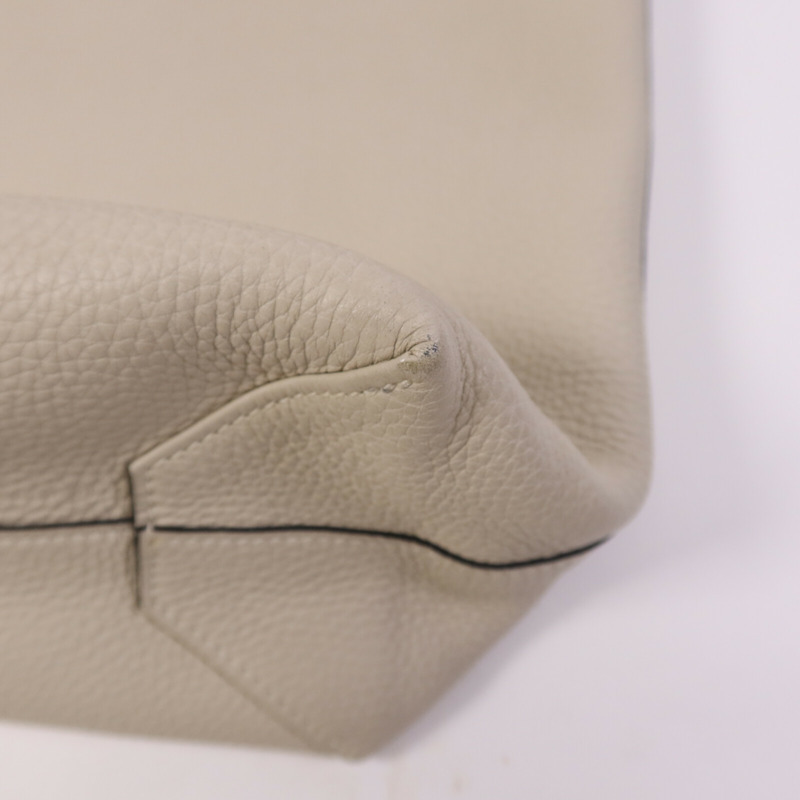 HERMES Clemence皮革Double Sens肩背袋Bleu Electrique /Parchemin-9