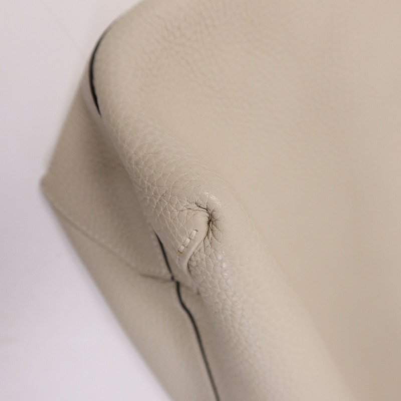 HERMES Clemence皮革Double Sens肩背袋Bleu Electrique /Parchemin-10