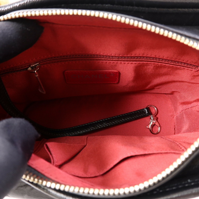 CHANEL 牛皮皮革Gabrielle Small鏈帶肩背袋-4