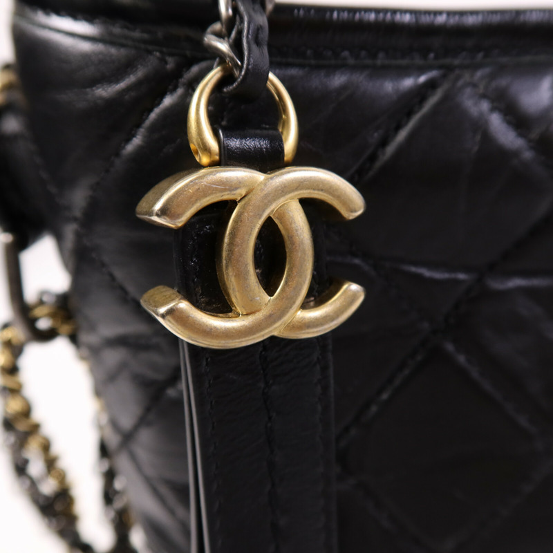 CHANEL 牛皮皮革Gabrielle Small鏈帶肩背袋-6