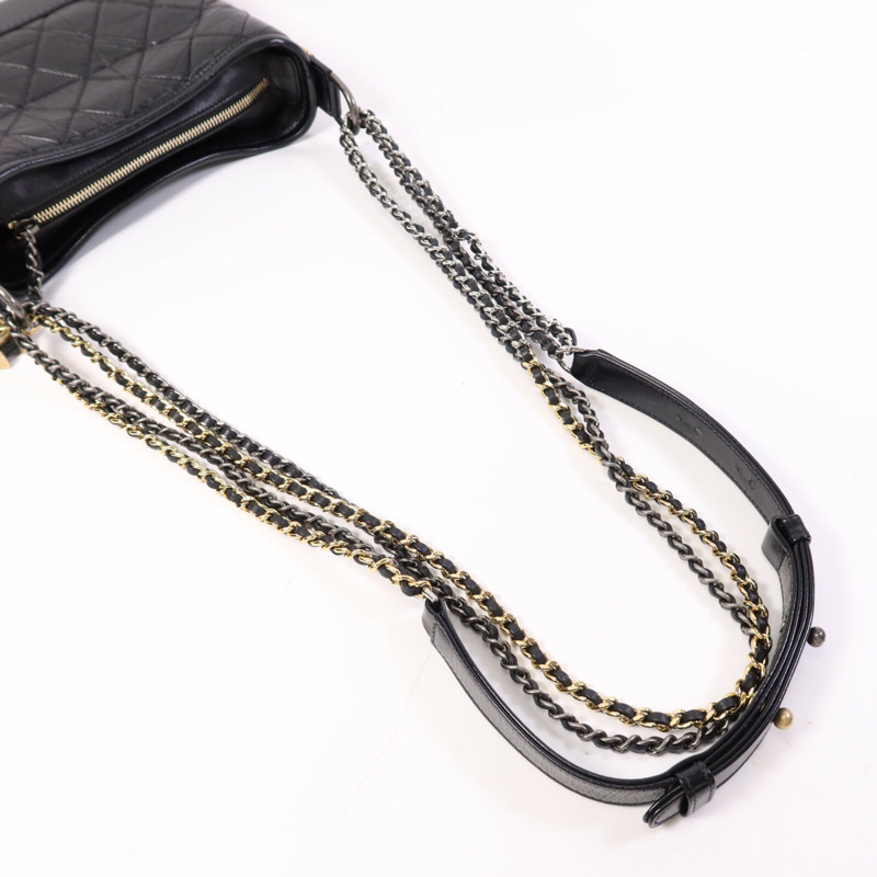 CHANEL 牛皮皮革Gabrielle Small鏈帶肩背袋-8