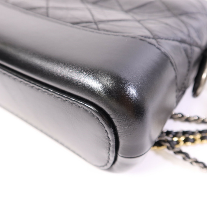 CHANEL 牛皮皮革Gabrielle Small鏈帶肩背袋-11