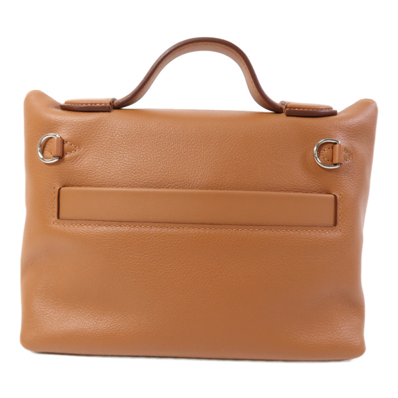 HERMES Swift皮革24/24 Mini銀扣肩背袋Gold-1