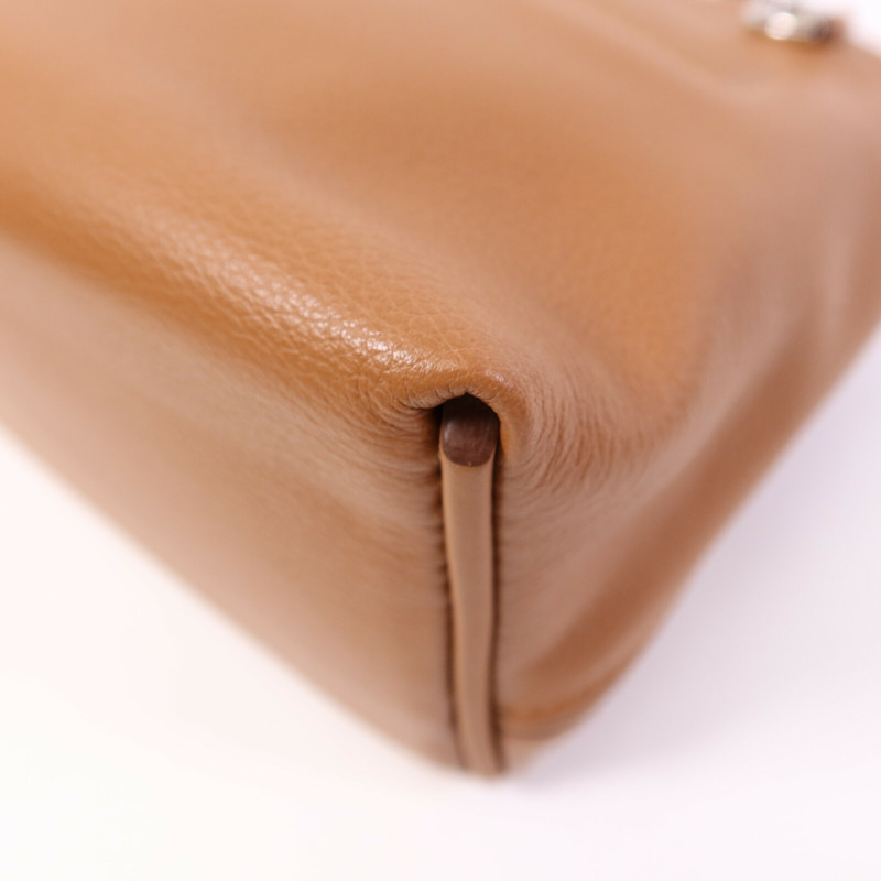 HERMES Swift皮革24/24 Mini銀扣肩背袋Gold-12