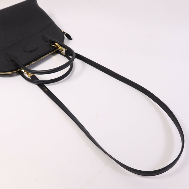 HERMES Epsom皮革Bolide 27金扣手挽肩背兩用袋Noir-9